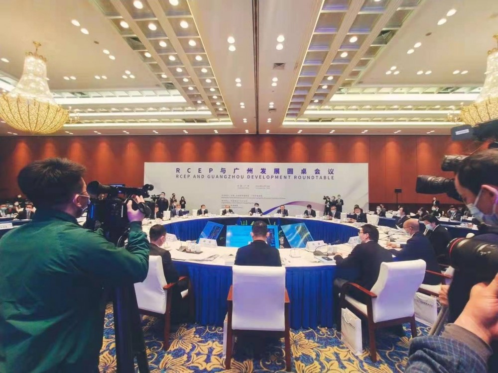 徐宁宁在"RCEP暨广州发展圆桌会议"上作了主旨演讲